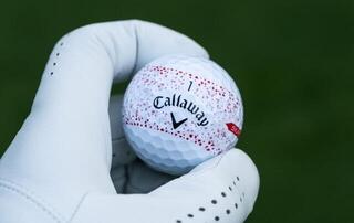 Golfball Callaway Supersoft 2023 White Red Splatter Golfball - 5