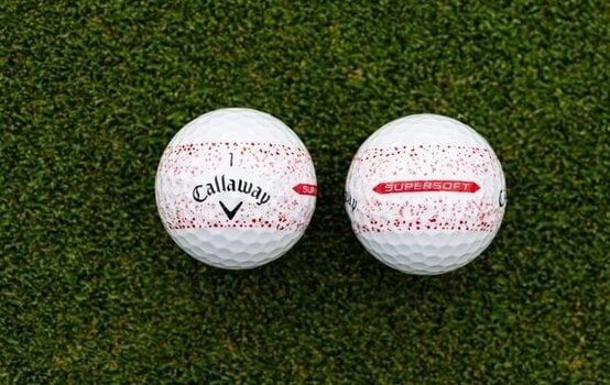 Piłka golfowa Callaway Supersoft Red Splatter Golf Balls - 11