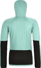 Majica s kapuljačom na otvorenom Ortovox Fleece Rib Hoody Womens Aquatic Ice - 1