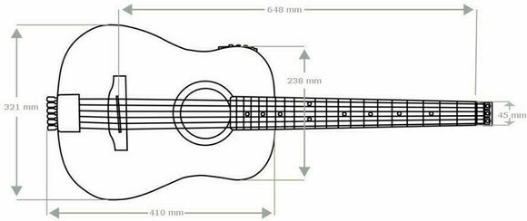 Elektroakusztikus gitár Traveler Guitar Traveler Acoustic AG-200EQ - 9