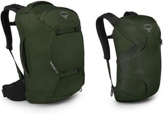 Lifestyle reppu / laukku Osprey Farpoint Reppu Gopher Green 55 L - 2