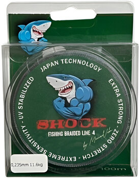 Fishing Line Method Feeder Fans Shock Braided Line 4 Grey 0,398 mm 100 m 25,90 kg Line - 5