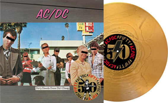 Vinyl Record AC/DC - Dirty Deeds Done Dirt Cheap (Gold Metallic Coloured) (Limited Edition) (LP) - 2