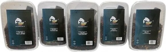 Pelletit Method Feeder Fans Pellet Mix Set + 200ml Booster 500 g 2 mm Spice Meat Pelletit - 3