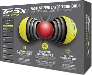 Golfové míčky TaylorMade TP5x Yellow Golfové míčky - 3