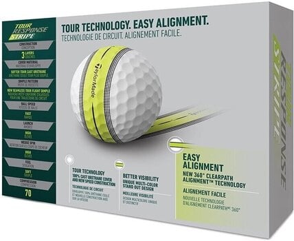Golfová loptička TaylorMade Tour Response Stripe Golf Balls Multicolour - 6