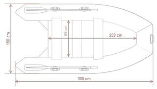 Надуваема лодка Gladiator Надуваема лодка AK300 Light Dark Gray 300 cm - 6