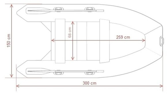 Nafukovací člun Gladiator Nafukovací člun AK300 300 cm Light Dark Gray - 7