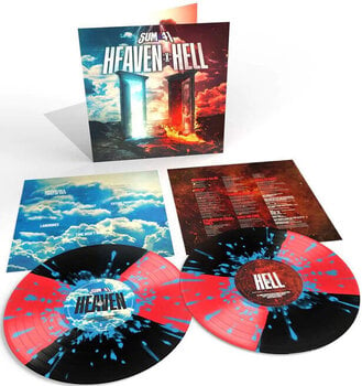 Disco in vinile Sum 41 - Heaven :X: Hell (Black & Red with Blue Splattered Coloured) (Indie) (2 LP) - 2