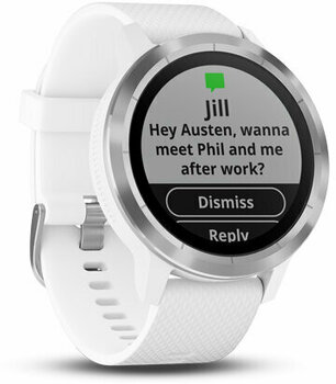 Smartwatch Garmin vívoactive 3 White Silicone/Stainless Steel - 3