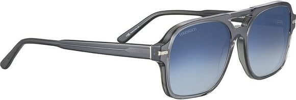 Lifestyle Glasses Serengeti Marco Shiny Transparent Stormy Grey/Mineral Polarized Blue Gradient L Lifestyle Glasses - 3