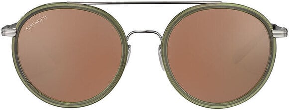 Lifestyle Glasses Serengeti Geary Shiny Light Gunmetal Shiny Dark Green Acetate/Mineral Polarized Drivers Lifestyle Glasses - 2