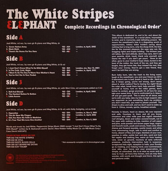 Disco de vinil The White Stripes - Elephant (Limited Edition) (20th Anniversary) (Coloured) (2 LP) - 9
