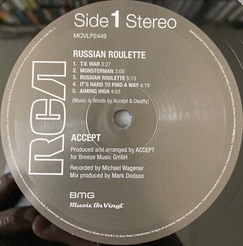 Vinyl Record Accept - Russian Roulette (Reissue) (LP) - 2