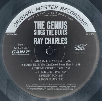 Vinyl Record Ray Charles - The Genius Sings The Blues (180 g) (Mono) (Limited Edition) (LP) - 3