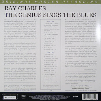 LP platňa Ray Charles - The Genius Sings The Blues (180 g) (Mono) (Limited Edition) (LP) - 5