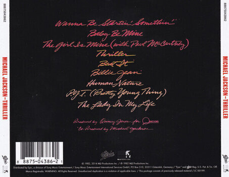 Muzyczne CD Michael Jackson - Thriller (Reissue) (CD) - 3