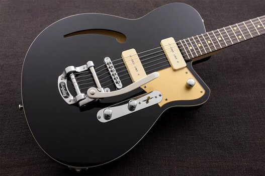 Semiakustická gitara Reverend Guitars Club King 290 Midnight Black - 2