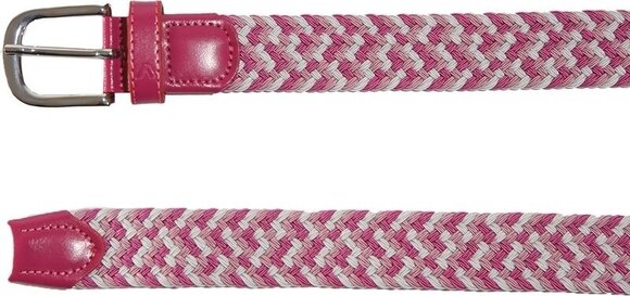Golf pasek Alberto Multicolor Braided Belt White/Pink 85 - 2