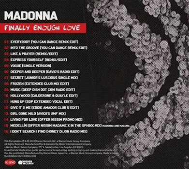 CD de música Madonna - Finally Enough Love (CD) - 2