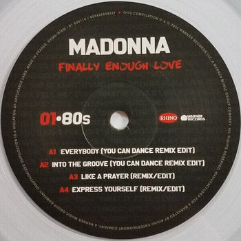 Vinyylilevy Madonna - Finally Enough Love (Clear Coloured) (Gatefold Sleeve) (Remastered) (2 LP) - 4