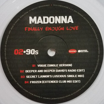 Vinyylilevy Madonna - Finally Enough Love (Clear Coloured) (Gatefold Sleeve) (Remastered) (2 LP) - 5