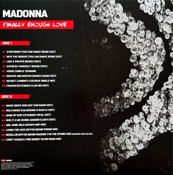 Vinyl Record Madonna - Finally Enough Love (Clear Coloured) (Gatefold Sleeve) (Remastered) (2 LP) - 8