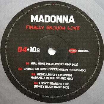 Vinyl Record Madonna - Finally Enough Love (Silver Coloured) (2 LP) - 6