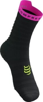 Calcetines para correr Compressport Pro Racing Socks V4.0 Ultralight Run High Black/Safety Yellow/Neon Pink T3 Calcetines para correr - 2