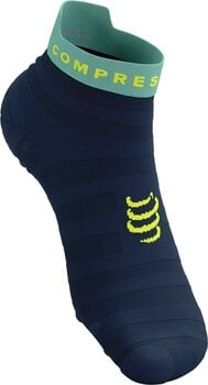 Running socks
 Compressport Pro Racing Socks V4.0 Ultralight Run Low Dress Blues/Eggshell Blue/Green Sheen T4 Running socks - 2