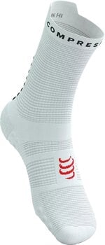 Calcetines para correr Compressport Pro Racing Socks V4.0 Run High White/Black/Core Red T1 Calcetines para correr - 2