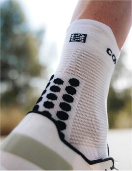 Κάλτσες Τρεξίματος Compressport Pro Racing Socks V4.0 Run High White/Black/Core Red T1 Κάλτσες Τρεξίματος - 4