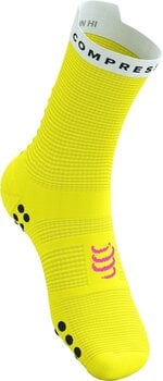Κάλτσες Τρεξίματος Compressport Pro Racing Socks V4.0 Run High Safety Yellow/White/Black/Neon Pink T1 Κάλτσες Τρεξίματος - 2