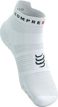 Hardloopsokken Compressport Pro Racing V4.0 Run Low White/Black T4 Hardloopsokken - 2