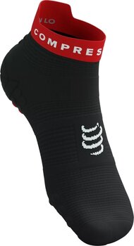 Meias de corrida Compressport Pro Racing Socks V4.0 Run Low Black/Core Red/White T1 Meias de corrida - 2
