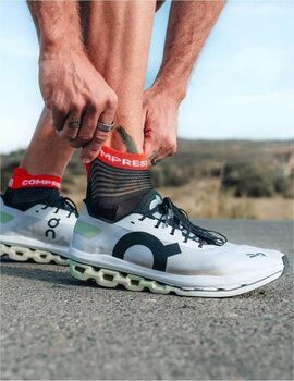 Running socks
 Compressport Pro Racing Socks V4.0 Run Low Black/Core Red/White T1 Running socks - 3