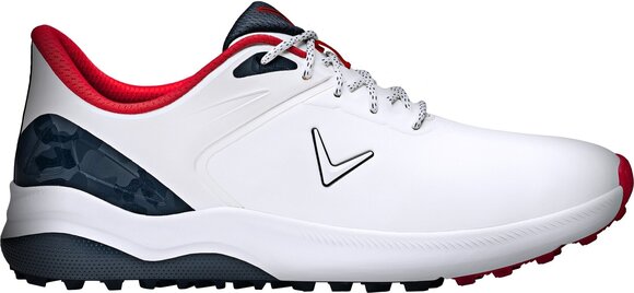 Heren golfschoenen Callaway Lazer Mens Golf Shoes White/Navy/Red 40 - 2
