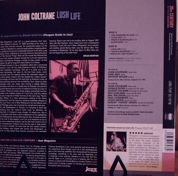 LP plošča John Coltrane - Lush Life (Blue Coloured) (High Quality) (Reissue) (LP) - 3