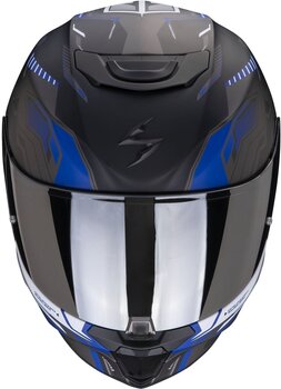 Каска Scorpion EXO 391 HAUT Black/Silver/Blue XS Каска - 2