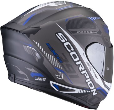 Helm Scorpion EXO 391 HAUT Black/Silver/Blue XS Helm - 3