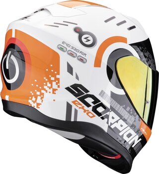 Helm Scorpion EXO 520 EVO AIR TITAN White/Orange XS Helm - 3