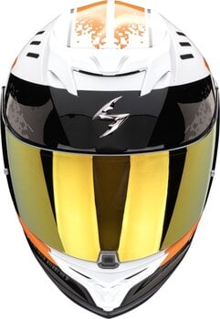 Helm Scorpion EXO 520 EVO AIR TITAN White/Orange S Helm - 2