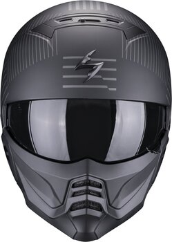 Helmet Scorpion EXO-COMBAT II MILES Matt Black/Silver S Helmet - 2