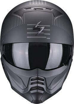 Helmet Scorpion EXO-COMBAT II MILES Matt Black/Silver L Helmet - 2