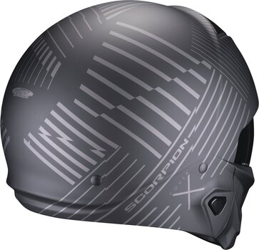 Helmet Scorpion EXO-COMBAT II MILES Matt Black/Silver L Helmet - 3