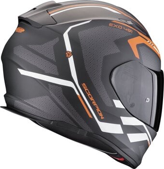Helmet Scorpion EXO 491 KRIPTA Matt Black/Orange/White M Helmet - 3