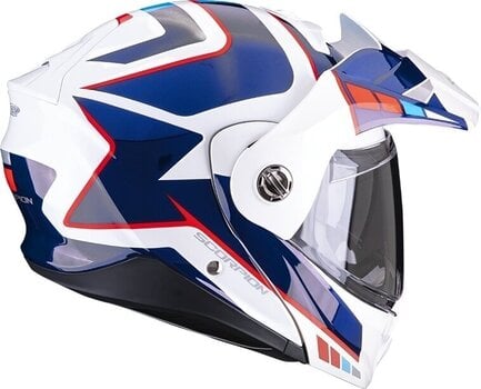 Helmet Scorpion ADX-2 CAMINO Pearl White/Blue/Red M Helmet - 3
