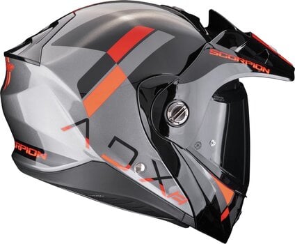 Helmet Scorpion ADX-2 GALANE Silver/Black/Red M Helmet - 3