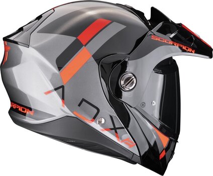 Přilba Scorpion ADX-2 GALANE Silver/Black/Red XL Přilba - 3