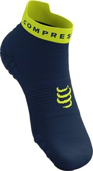 Κάλτσες Τρεξίματος Compressport Pro Racing Socks V4.0 Run Low Dress Blues/Green Sheen T3 Κάλτσες Τρεξίματος - 2